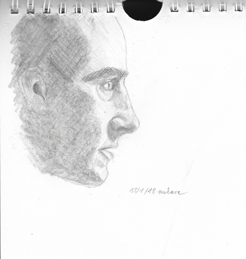 man in profile